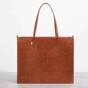 BEIS WORK TOTE IN COGNAC CROC- this is the regular size bag